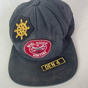 Coach Vintage Naval Division Den 4 NY Cap Baseball Adjustable leather strap Hat